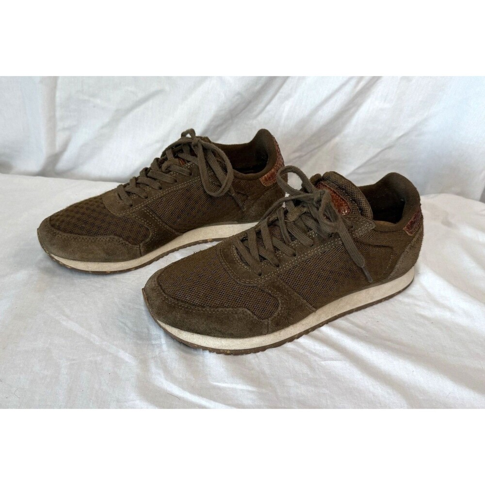WODEN Ydun Suede Mesh II Sneakers Womens Shoes EU 39 US 7.5 Cork Sole Brown